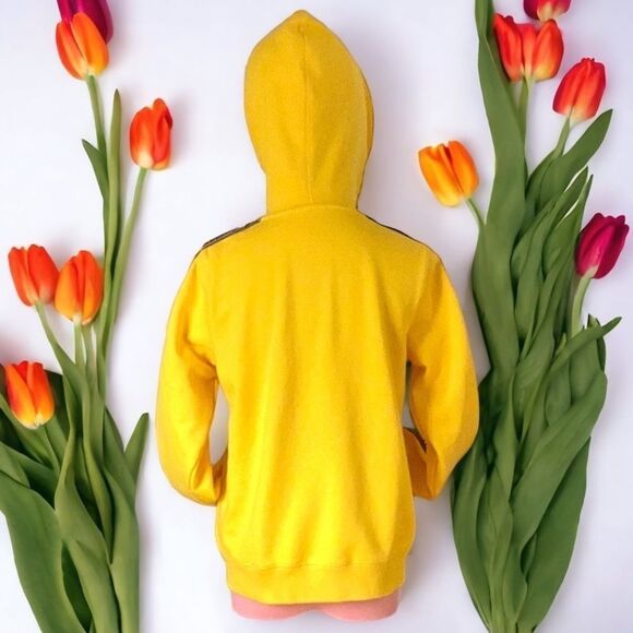 MICHAEL KORS WOMENS SWEATSHIRT HOODIE MEDIUM SIGNATURE LOGO SLEEVES GOLDENYELLOW - Picture 6 of 11